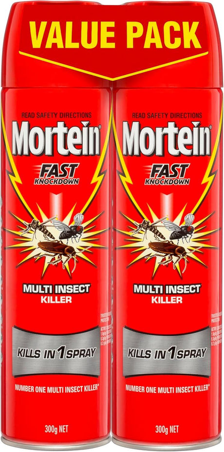 Mortein Fast Knockdown Multi-Insect Killer Surface Spray 300g - 2 Pack