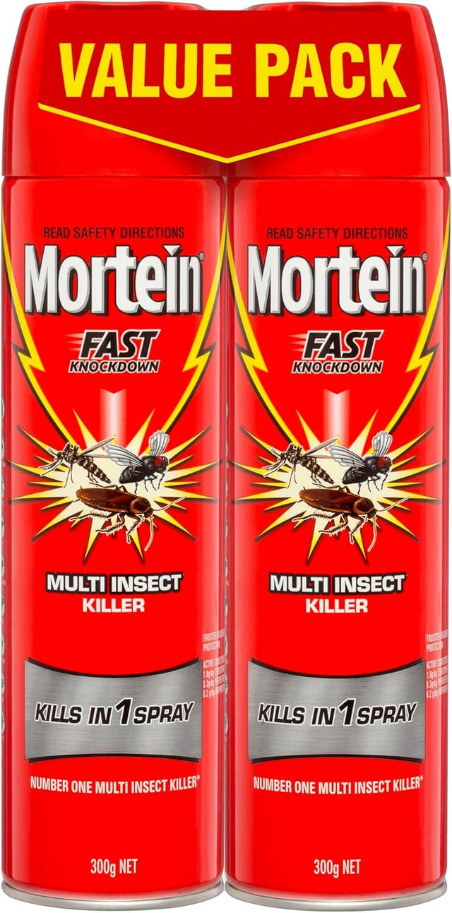 1 Pack of 2 300g Mortein Fast Knockdown Multi Insect Killer Surface Spray