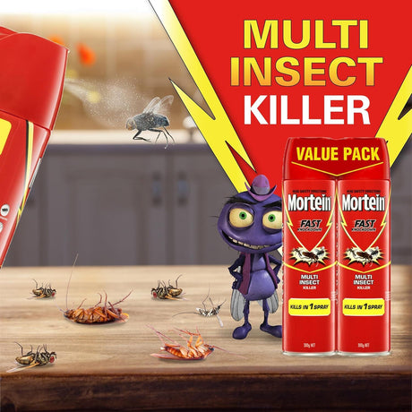 Mortein Fast Knockdown Multi-Insect Killer Surface Spray 300g - 2 Pack