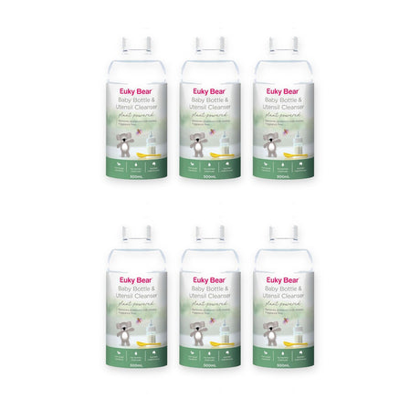 6x Euky Bear Baby Bottle & Utensil Cleaner Plant-Based Enzyme 500mL