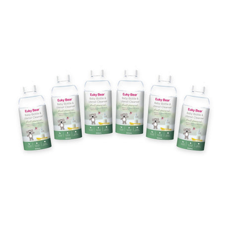 6x Euky Bear Baby Bottle & Utensil Cleaner Plant-Based Enzyme 500mL