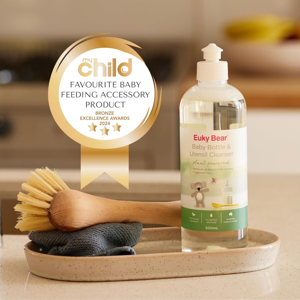 Euky Bear Baby Bottle & Utensil Cleaner Plant-Based Enzyme 500mL