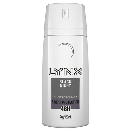 Lynx 160ml Black Night 48H Antiperspirant Deodorant (Sweat Protection)