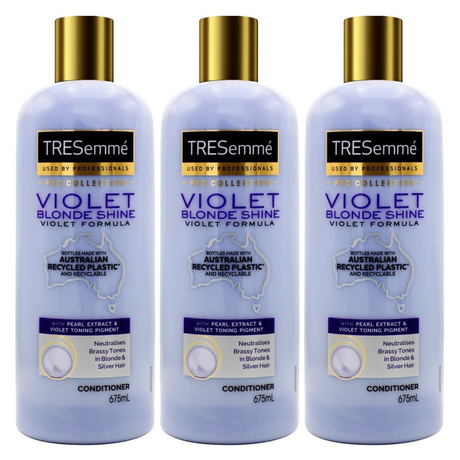 3x TRESemmé 675ml Pro Collection Violet Blonde Shine Conditioner (Pack)
