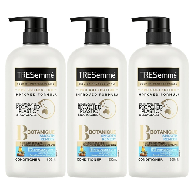 3x TRESemmé 850ml Smooth Remedy L Conditioner (Pack)