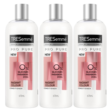 3x TRESemmé 675ml Radiant Colour Conditioner (Pack)