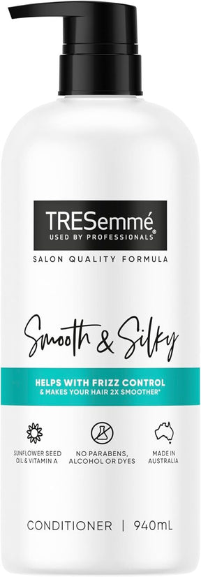 TRESemmé 750ml Smooth & Silky Conditioner - Frizz Control Paraben-Free (Made in Australia)
