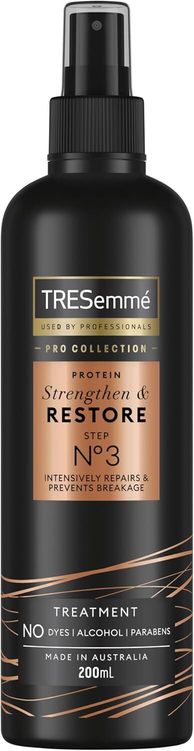 TRESemme Strengthen & Restore Treatment Spray Step 3 200mL Protein Argan Oil No Dyes Alcohol Parabens