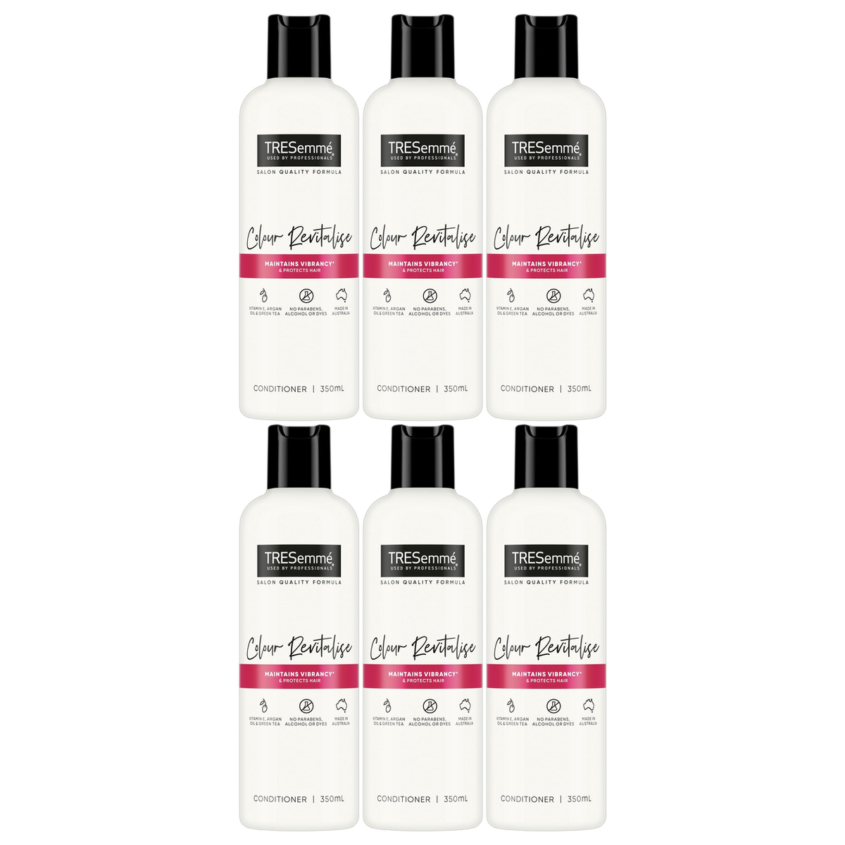 6x TRESemmé 350ml Colour Revital Hair Conditioner Bulk Pack - Vitamin E & Argan Oil