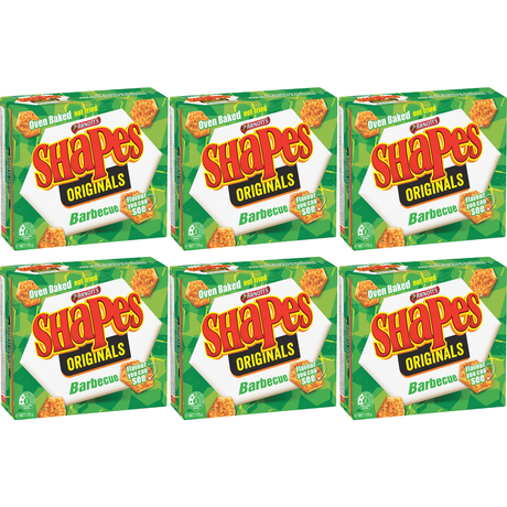 6x Arnott's Shapes Barbecue Cracker Biscuits 175g Bulk Pack - Product of Australia (Fresh Batch)