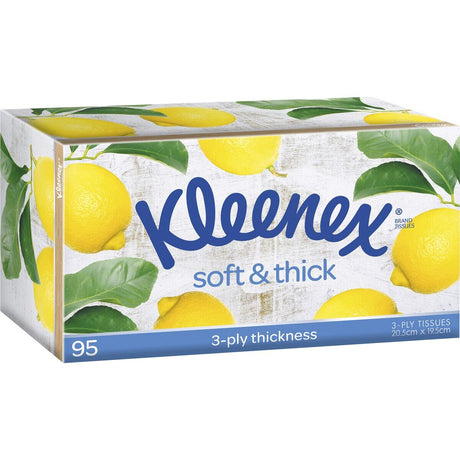 12x Kleenex Soft & Thick 3-Ply Facial Tissues Bulk (12 Packs of 95 Sheets)