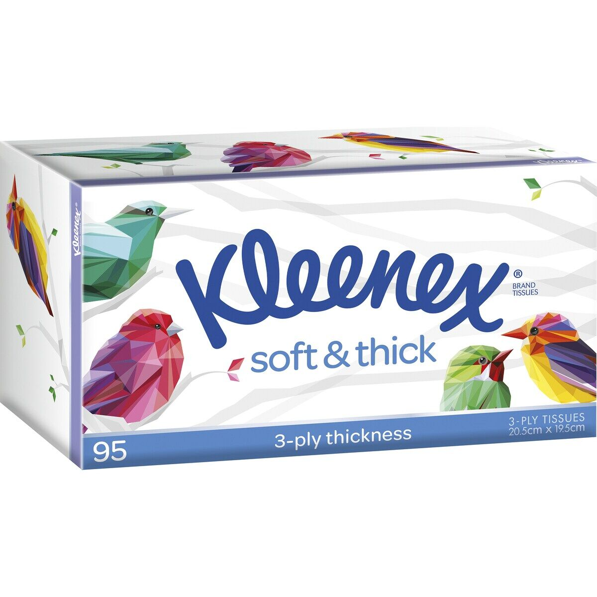 Kleenex Soft & Thick 3-Ply Facial Tissues - 95 Sheet Pack