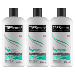3x TRESemmé 900ml Silky Smooth Salon Silk Conditioner (Pack)