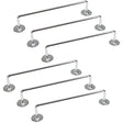 6x 610mm Chrome Towel Rail Stainless Steel Holder Rack