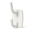 6x Deco Self-Adhesive Double Hooks in White – 2.3kg Weight Capacity per Hook