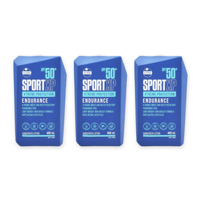 3x Le Tan Sport XP Xtreme Protection Endurance Sunscreen Lotion SPF50+ 400mL
