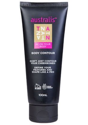 3x Australis 100ml AC On Tour Body Tan Contour Cream Bulk Pack (Wash-Off Lotion)