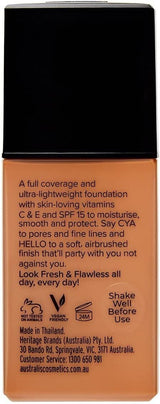 3x Australis Fresh & Flawless Full Coverage Foundation SPF15 - Sunkissed (Bulk Pack)