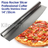 Cuisena 35cm Professional Stainless Steel Pizza Slicer/Cutter - Rounded Blade