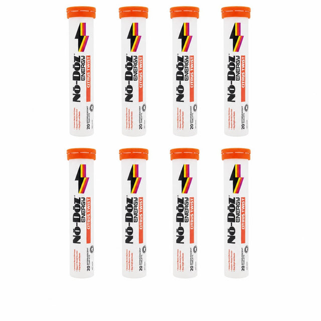 8x No Doz Effervescent Tablets Energy Citrus Twist 20 Pack