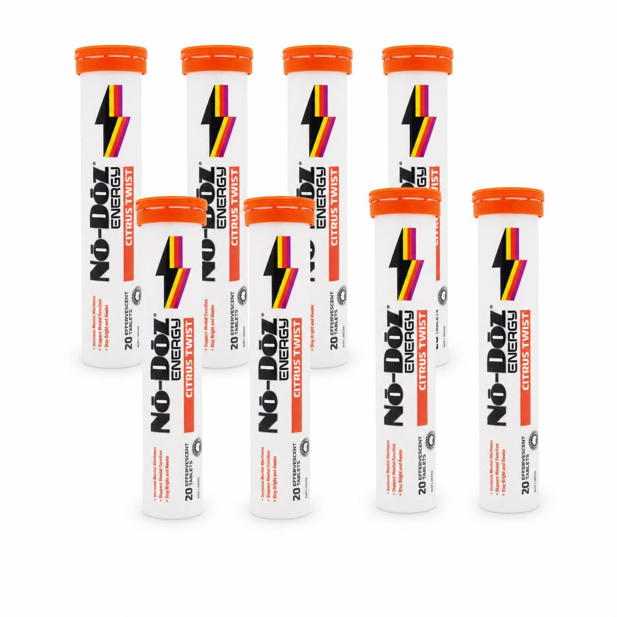 8x No Doz Effervescent Tablets Energy Citrus Twist 20 Pack