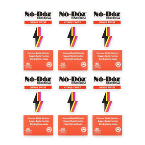6x No Doz Effervescent Tablets Energy Citrus Twist 40 Pack (2 x 20 Pack)