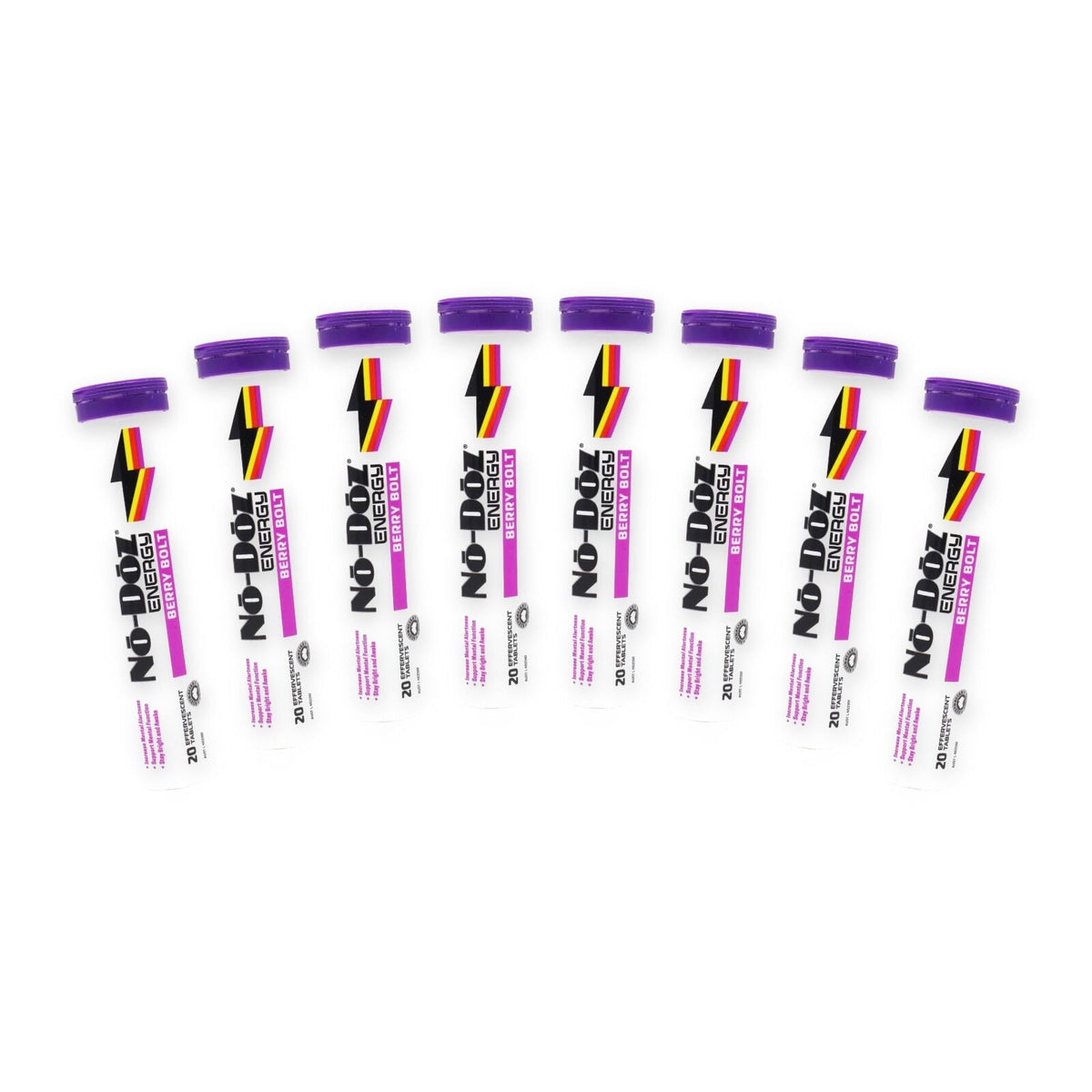 8x No Doz Effervescent Energy Tablets Berry Bolt 20 Pack