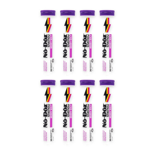 8x No Doz Effervescent Energy Tablets Berry Bolt 20 Pack
