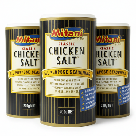 3x 200g Mitani Classic Australian Chicken Salt - Product of Australia (Fresh Batch)