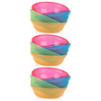 3x Nuby Value Feeding Bowls 4 Pack Pack - Multicolour (6 Months+)