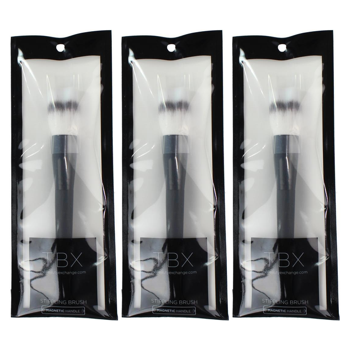 3x Tbx Stippling Makeup Brush with Magnetic Handle Beauty Tool (Pack)