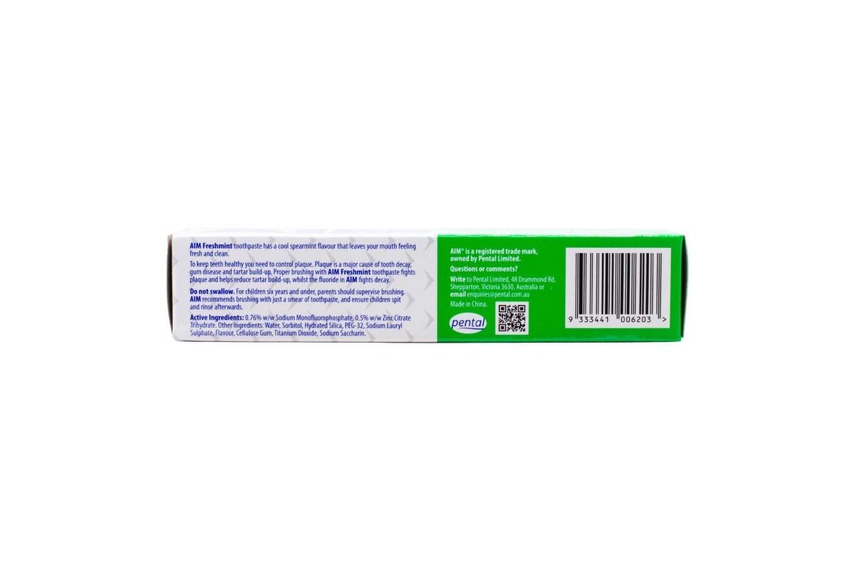 12x Aim Freshmint Toothpaste 90g Bulk Pack