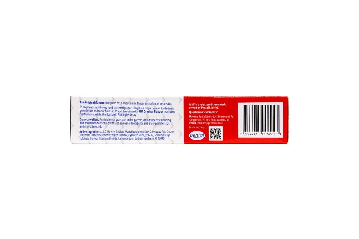 12x Aim Toothpaste Original 90g Bulk Pack