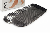 anko 2-Pairs Fishnet Anklets Socks in Black (One Size)