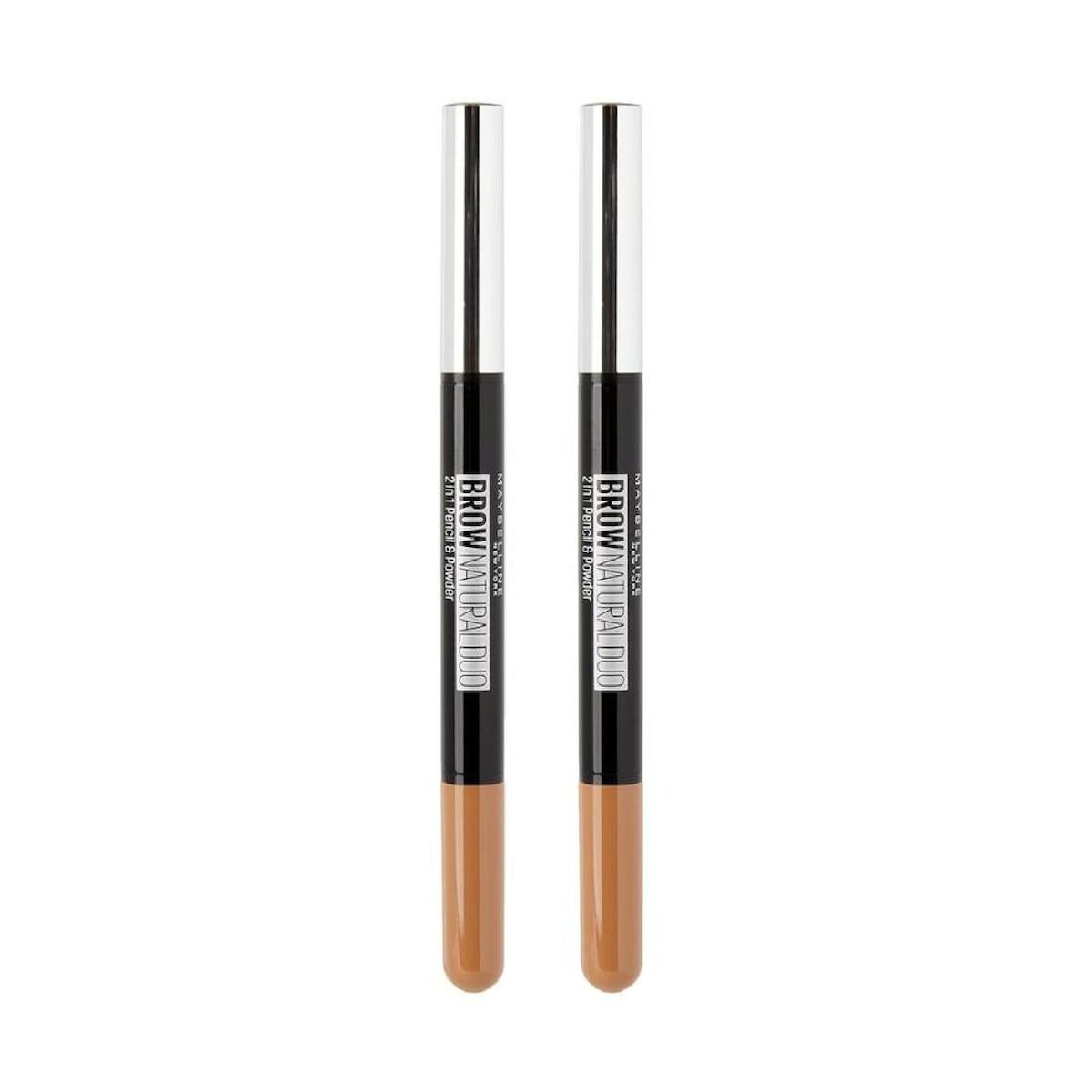 2x Maybelline 20g Brow Natural Duo Eyebrow Liner - Light Brown