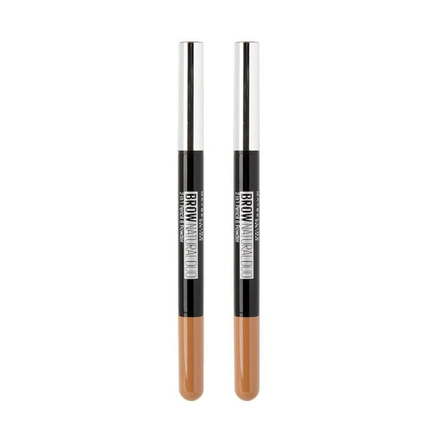 2x Maybelline 20g Brow Natural Duo Eyebrow Liner - Light Brown