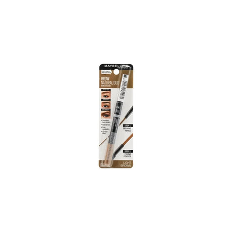 2x Maybelline 20g Brow Natural Duo Eyebrow Liner - Light Brown