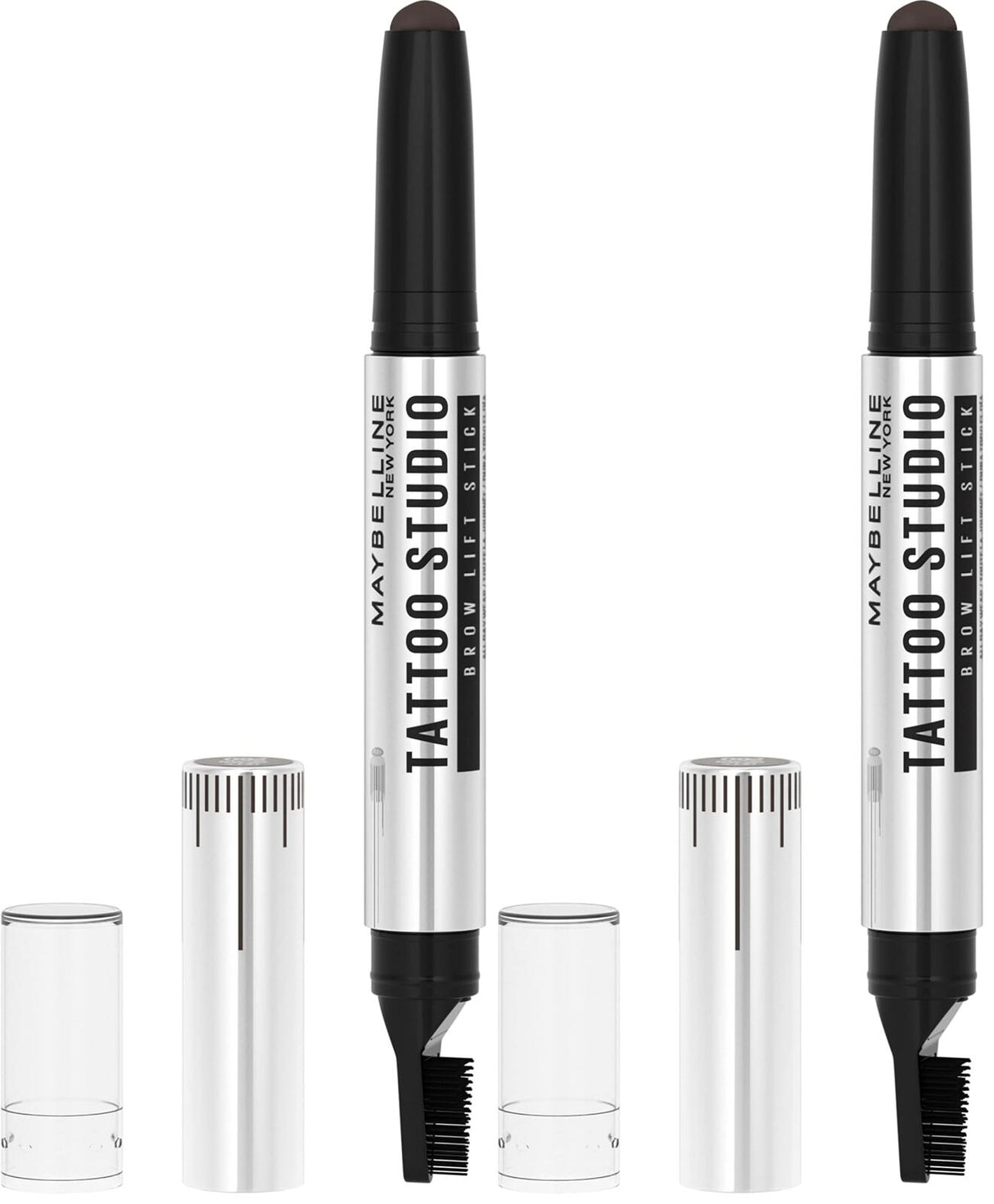 2x Maybelline Tattoo Studio 1.1g Brow Lift Stick Eyebrow Liner - 255 Soft Brown
