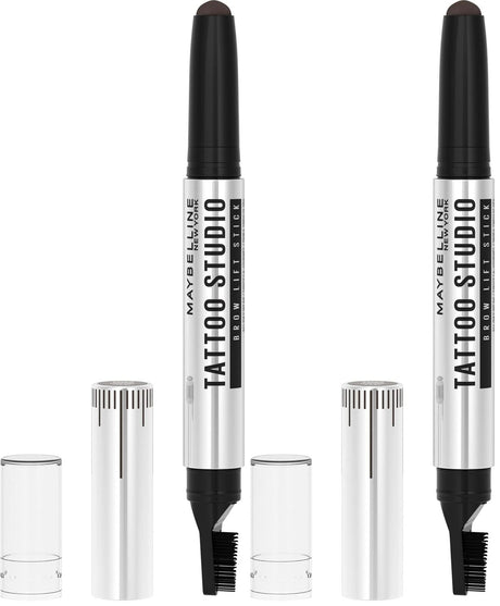 2x Maybelline Tattoo Studio 1.1g Brow Lift Stick Eyebrow Liner - 255 Soft Brown