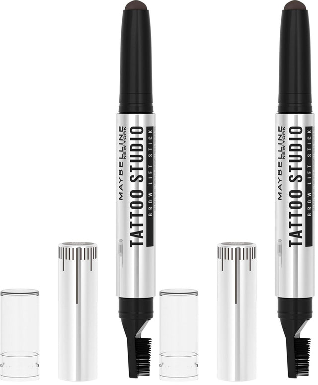 2x Maybelline Tattoo Studio 1.1g Brow Lift Stick Eyebrow Liner - 255 Soft Brown