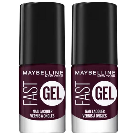 2x Maybelline Fast Gel Quick Drying Longwear Nail Lacquer 6.7ml  - 13 Possessed Plum