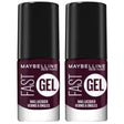 2x Maybelline Fast Gel Quick Drying Longwear Nail Lacquer 6.7ml  - 13 Possessed Plum