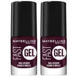 2x Maybelline Fast Gel Quick Drying Longwear Nail Lacquer 6.7ml  - 13 Possessed Plum