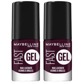 2x Maybelline Fast Gel Quick Drying Longwear Nail Lacquer 6.7ml  - 13 Possessed Plum