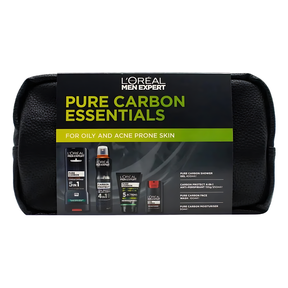 L’Oréal Men Expert Pure Carbon Essentials Gift Pack 4pc Set Shower Gel Face Wash Deodorant Moisturiser