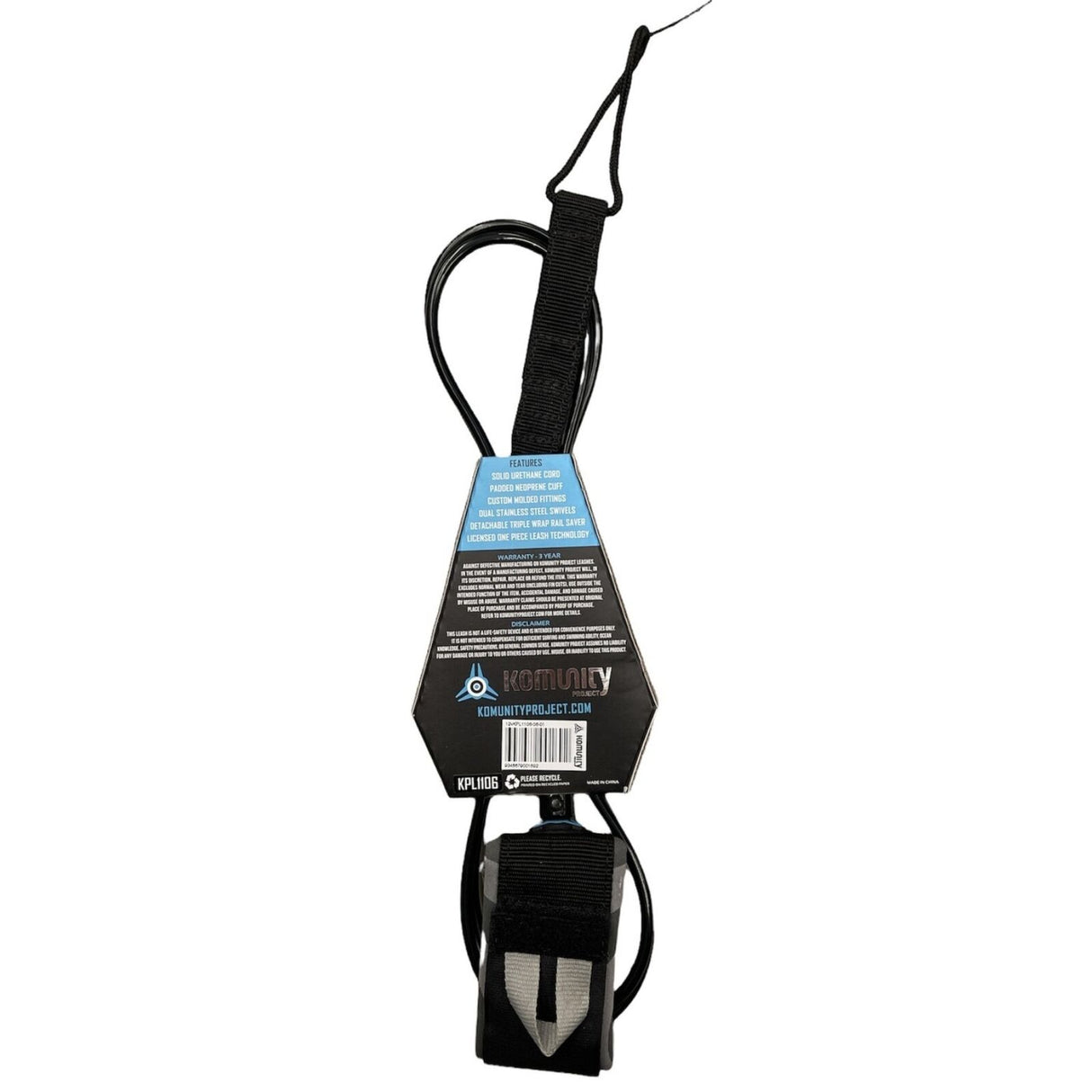 Komunity KS 1.1 6ft Super Comp Surfboard Leash (Leg Rope)