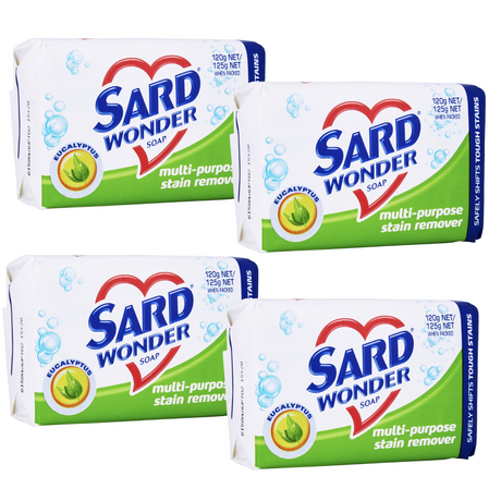 4x Sard Wonder Soap Multi Purpose Stain Remover Bulk Pack - Eucalyptus 125g