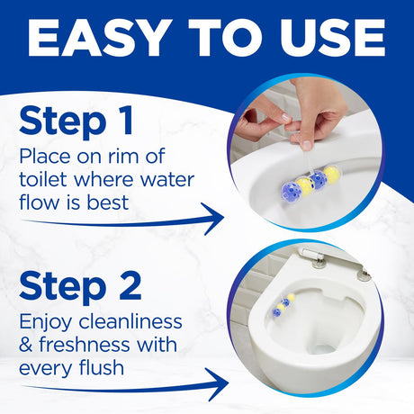 3pk Bref Power Active 50g Toilet Rim Block Cleaner - Lemon