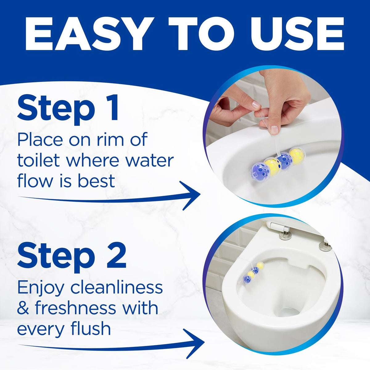 3x 3pk Bref Power Active 50g Toilet Rim Block Cleaner Pack - Lemon
