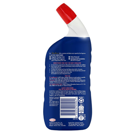 6x Bref Active Gel De Luxe 600ml Toilet Cleaner Disinfectant Bulk Pack - Magnolia